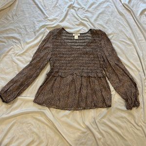 Urban Romantics animal print blouse. New!